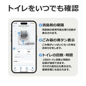 【PET MARVEL】 C1 自動トイレ 自動猫トイレ 猫トイレ 全自動トイレ 猫用トイレ オープン型 大型 多頭飼い 本体 猫 ネコ ねこ キャット ペット トイレ 自動 スマホ管理 遠隔 自動 清掃 おすすめ システム お留守番 猫砂 飛散防止 ペットマーベル
