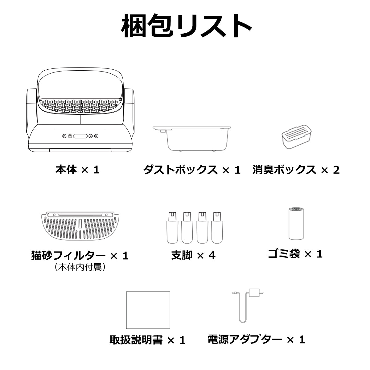自動猫用トイレ 【一本】Ume 猫トイレ 自動トイレ 猫 自動猫トイレ 全自動トイレ 大型猫対応 スマホ管理 センサー搭載 飛散防止 自動清掃 本体 正規品