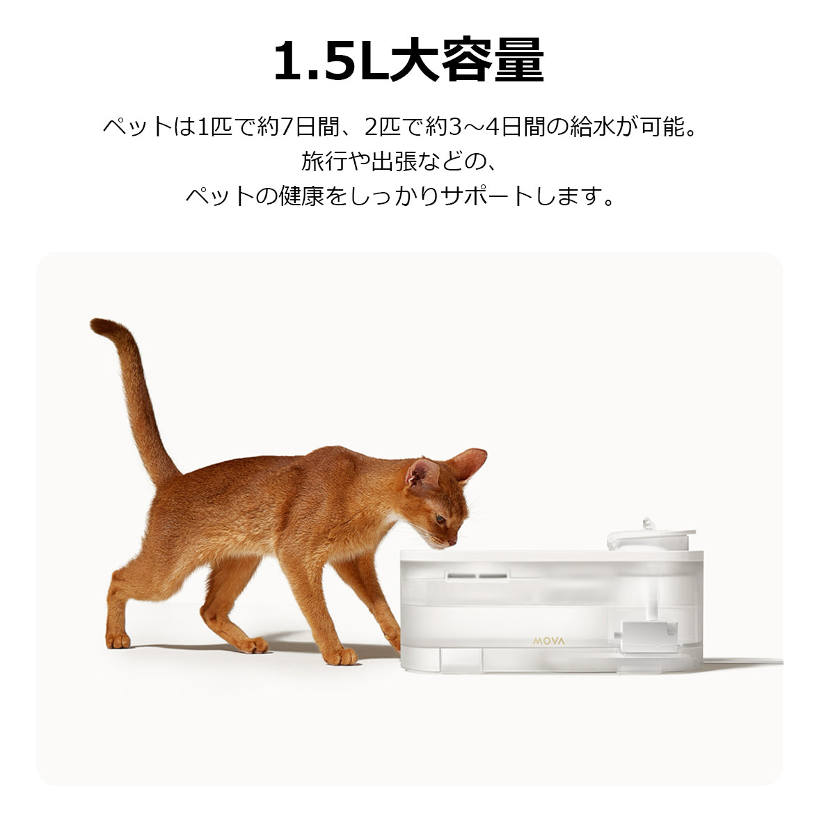 [ MOVA ] 自動給水器 WF10 ペット 給水器 犬 猫 多頭飼い 水飲み 水飲み器 給水 静音 濾過 自動 ムーバ